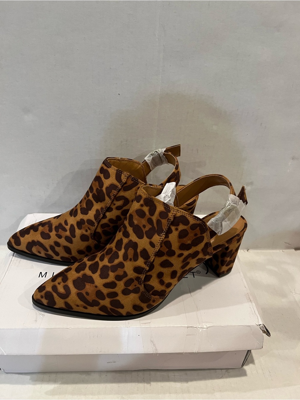 Midnight Velvet Leopard Shootie Boots